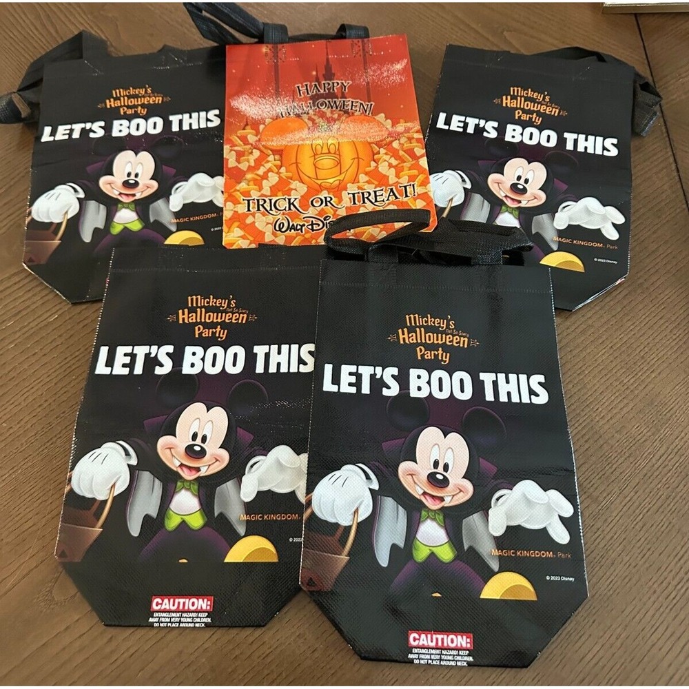 5 2023 Mickey's Not So Scary Halloween Candy Collectible Trick or Treat‎ Bags